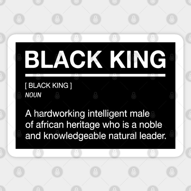 Black King - Definition Sticker by UrbanLifeApparel